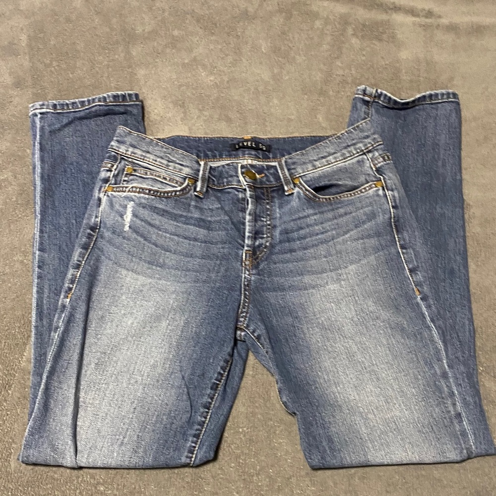 Level 99 Janice Mid Rise Button Up Jeans